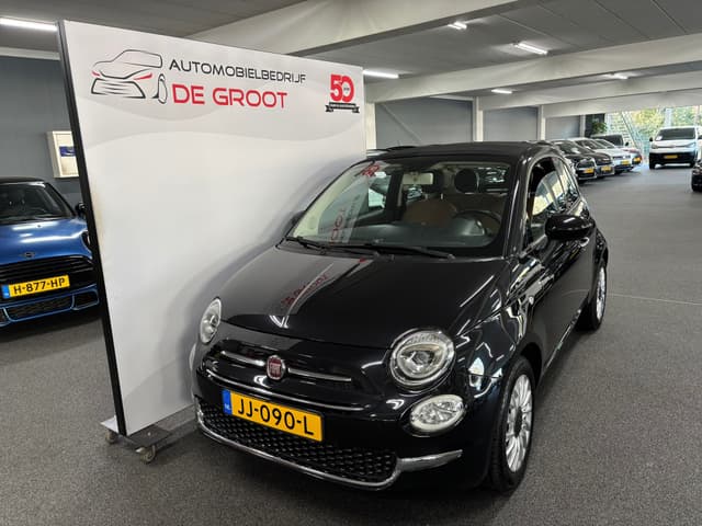 Fiat 500C 1.2 Lounge met volledig linnen open dak, Lederen bekleding, Airconditioning, Parkeersensoren Achter, LM- Velgen enz.