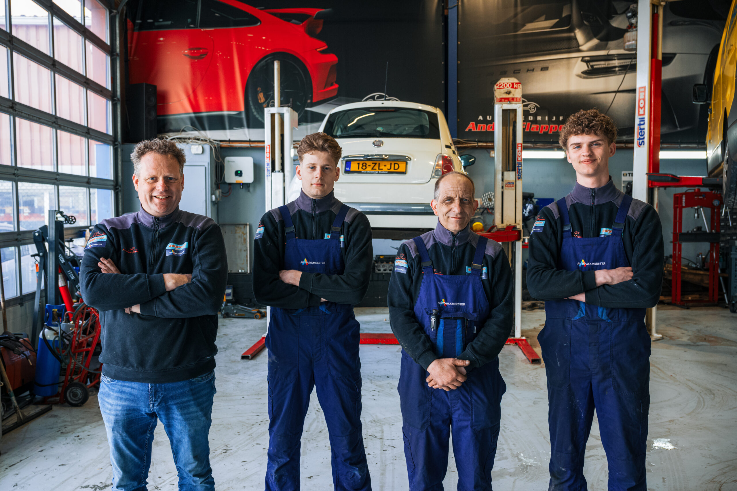 autovakmeester andre flapper team